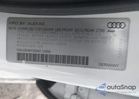 2016 Audi A6 2.0T Premium Plus z USA, uszkodzony, nr VIN WAUGFAFC6GN012684
